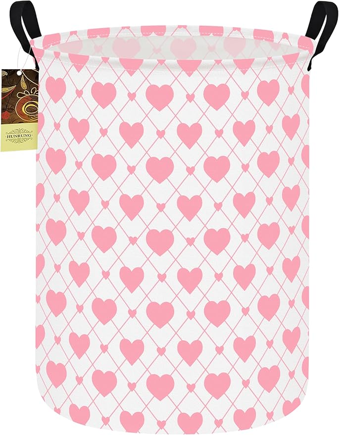 HUNRUNG Laundry Hamper, Large Canvas Fabric Lightweight Storage Basket Toy by HUNRUNG