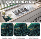MCALK Marble Green Dish Drying Mat - Image 2