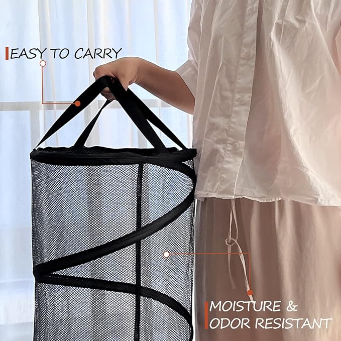 BATTOO Collapsible Laundry Basket Foldable Mesh Pop Up Hamper - Image 5