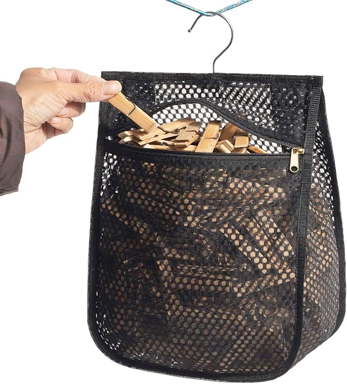 Mesh Clothespin Bag for Clothesline Outdoor, Clothes pin Bag - Image 8