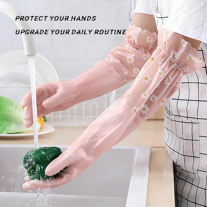 Dishwashing Cleaning Gloves Tear-Resistant Rubber Household Cleaning Gloves - Image 8