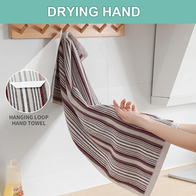 SALAS Kitchen Dish Towels for Drying Dishes, Large Cotton Kitchen Towels - Image 2