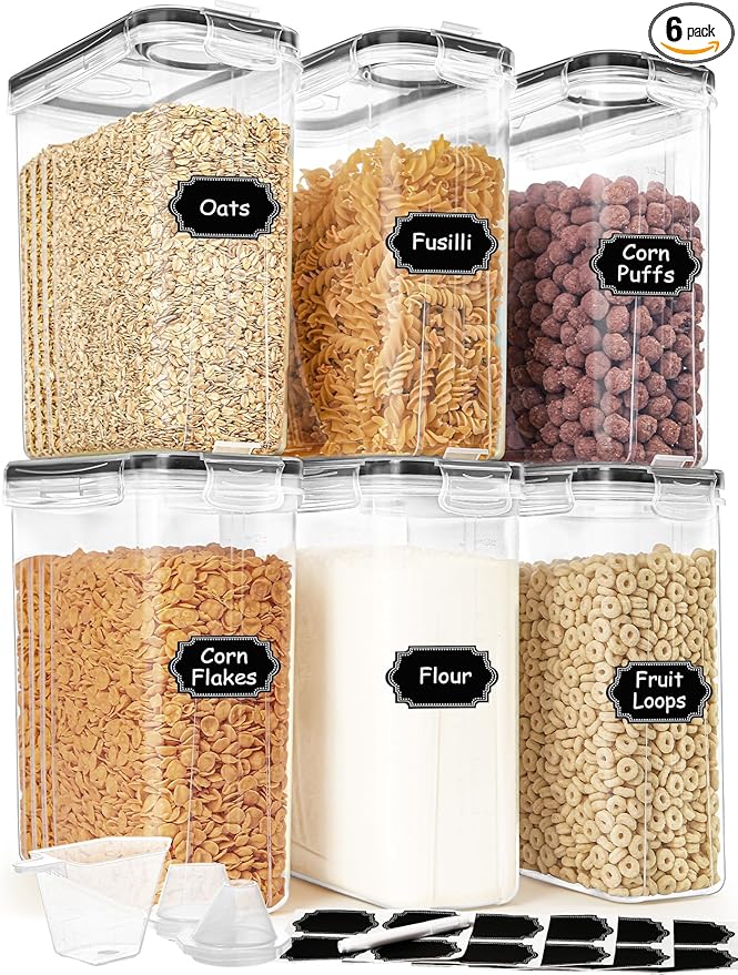 Cereal Containers Storage Set, Cereal Dispensers by HKJ+Chef