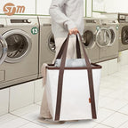 STORAGE MANIAC Collapsible Laundry Caddy, 64L Large Collapsible Laundry Basket - Image 9