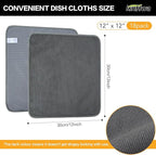 KinHwa Kitchen Washcloths for Dishes Absorbent Microfiber Dish Cloths Quick Dry - Image 9