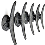 Ambipolar 5 Pack Decorative Cast Iron Heavy Duty Double Hooks, Wall Mounted - Image 6