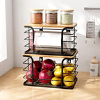 2 Pack Extra Large Stackable Pantry Organizers and Storage, Wall Mount Trash - Image 4