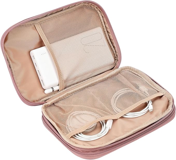 NISHEL Travel Cord Organizer Case, Double Layers Tech Electronic Bag, Essentials - Image 4