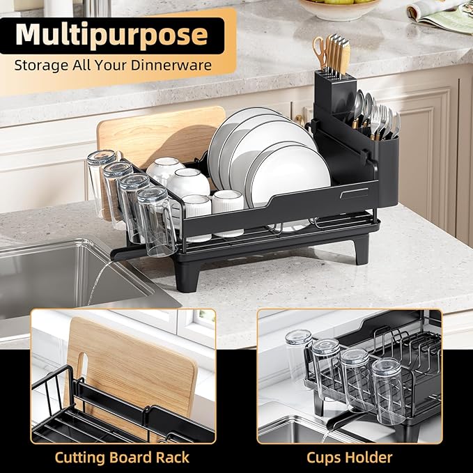 Dish Drying Rack for Kitchen Counter, Countertop Dish Rack - Image 3