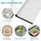 BBXTYLY Extra Large Expandable Roll Up Dish Drying Rack, Over The Sink Drying - Image 5