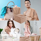 Syhood 12 Pieces Face Wash Cloth 12 x 12 in Makeup Remover Cloths Towel Coral - Image 3