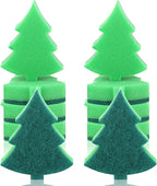 Tioncy 12 Pack Christmas Tree Kitchen Sponges Bulk Dual Sided Scrubber Sponges - Image 7