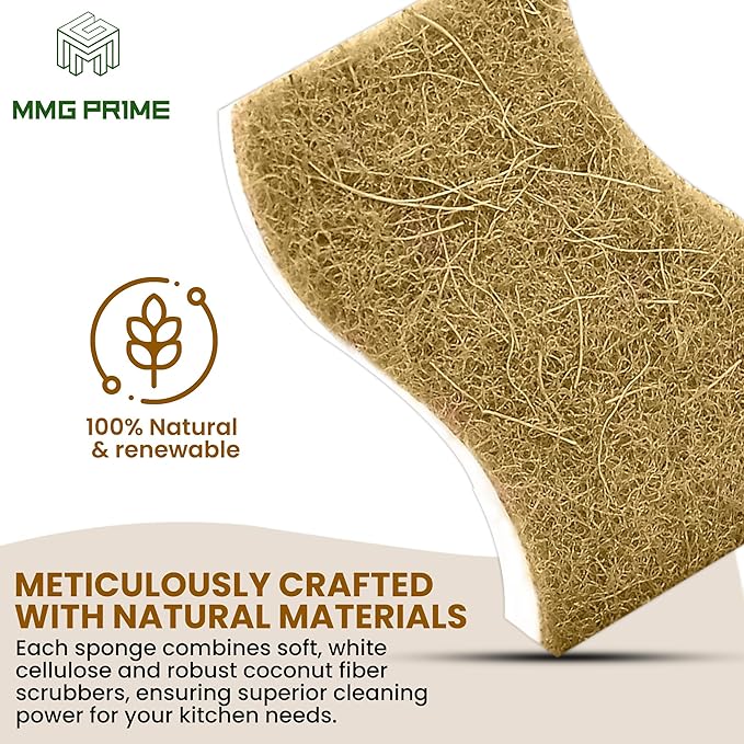 Natural Kitchen Sponge –24-Pack Biodegradable Sponges - Image 3