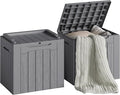 Devoko 30 Gallon Resin Deck Box 2 Pack Outdoor Indoor Waterproof Storage Box for Patio Furniture Pool Accessories Storage for Cushion Garden Tools (Grey, 2 Pack) by DEVOKO