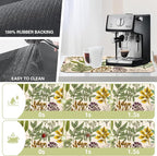 Dish Drying Mat Vibrant Bouquet of Spring Flowers Kitchen Mat 12"x19" Bsorbent - Image 3