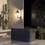 ROJIK Outdoor Storage Housing Deck Box - Waterproof Patio Furniture, Garden Tools, Cushions, Pool Accessories Storage Bench with Lockable Lid and Side Handles (Black 80 Gal) - Image 7