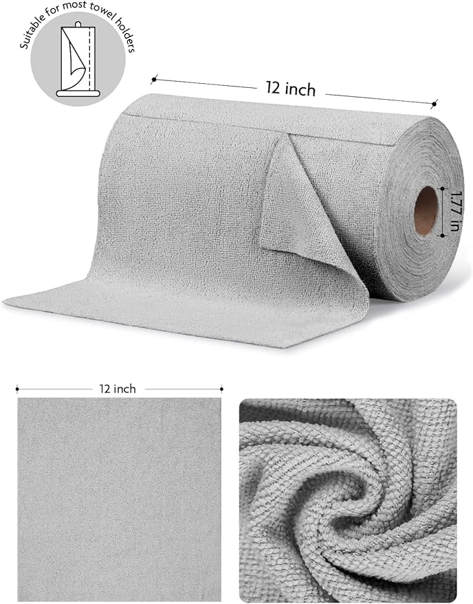 Fantasticlean Microfiber Cleaning Cloth Roll -675 Pack, Tear Away Microfiber - Image 6