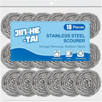 18 Pack Stainless Steel Scrubber, Steel Wool Srubber by JIN-HE-TAI