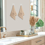 2 Pcs Brown Scalloped Hand Towels - Image 5