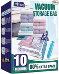 Vacuum Storage Bags, 10 Medium Space Saver Vacuum Seal Bags, Space Bags by HIBAG