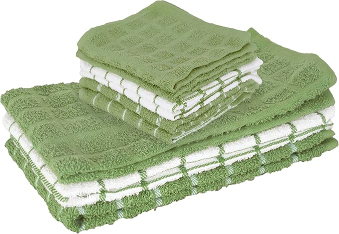 Ritz Premium 3-Pack Kitchen Towel & 6-Pack Dish Cloth Set by Ritz+Foodservice