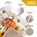 Hello Fall Dish Drying Mat Autumn Pumpkin Dish Drainer Rack Mats 16"x18" Fast - Image 4