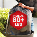 Glad ForceFlex Heavy Duty Large Trash Bags, Hold 80+ lb, 30 Gal, 25 Ct - Image 7