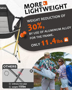 KingCamp Hammock Chair with Footrest – Heavy Duty Swinging Rocking Camping Chairs for Adults up to 400lbs, Folding Portable Oversized Rocker with Cup Holder & Pillow for Outdoor Beach Lawn RV Sports - Image 6