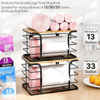2 Pack Extra Large Stackable Pantry Organizers and Storage, Wall Mount Trash - Image 2