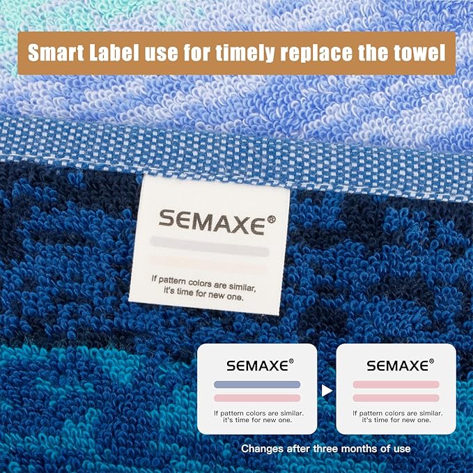 SEMAXE 18-Pack Bath Towel Set Include 6 Bath Towels, 6 Hand Towels, 6 Wash - Image 3