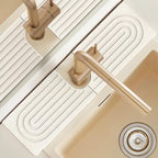 U Shape Sink Draining Mat Behind Faucet, Super Absorbent Diatomite Fast Drying by LushSpring