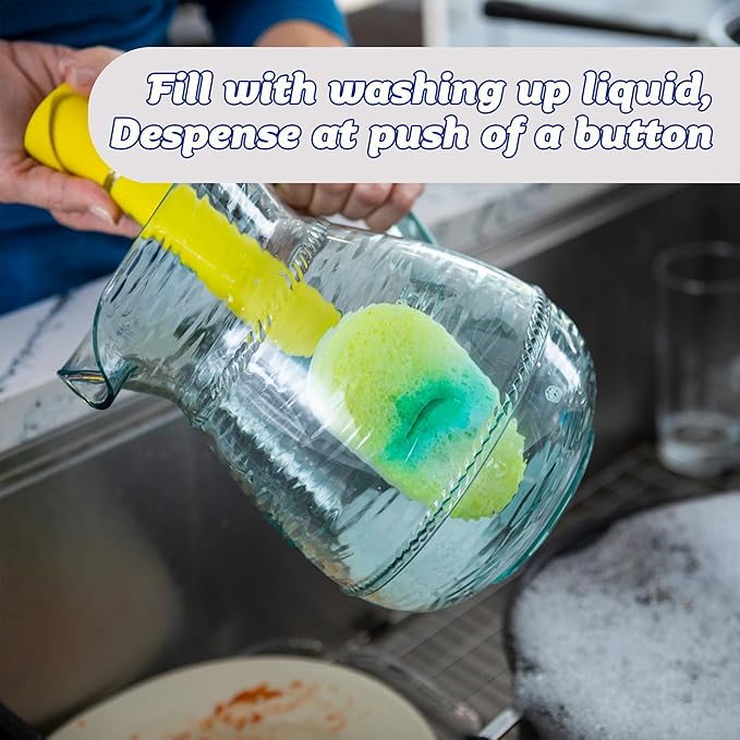 Scrub Daddy Dish Daddy Dish Wand & Refill Heads, Soap Dispensing Dish Brush - Image 3