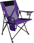 Kijaro Dual Lock Portable Camping Chairs - Enjoy the Outdoors with a Versatile Folding Chair, Sports Chair, Outdoor Chair & Lawn Chair - Dual Lock Feature Locks Position – Kawachi Purple by Kijaro