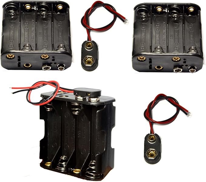 3 Pcs 8 x 1.5V AA Battery Holder Leads by LampVPath