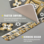 Boho Yellow Gray Aztec Dish Drying Mat - Image 3