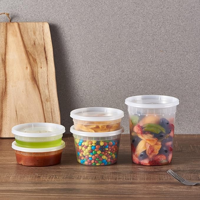 32oz Plastic Deli Containers, 24 Sets - Image 7