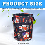 Fire Truck Fireman Laundry Basket Firefighters Oxford Cloth Laundry Hamper - Image 3