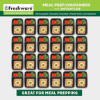 Freshware Meal Prep Containers 2 Compartment - Image 3