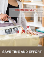 Ironing Board Cover and Pad 15"x54" Extra Thick Natural Cotton, Scorch and - Image 2