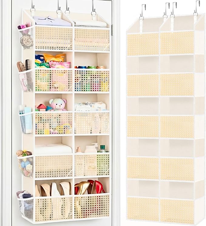 Over The Door Organizer 5 Tiers, Extra Large Behind Door Storage of 10 by Ofiray-home