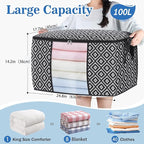 Direct 100L, 6 Pack, Storage Containers, Large Clothes Storage Bins Foldable - Image 2