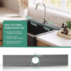 Stone Faucet Mat for Kitchen Sink Splash Guard 23.6" x 3.9" - Image 4