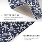 Dark Blue Winter Dish Drying Mat - Image 3
