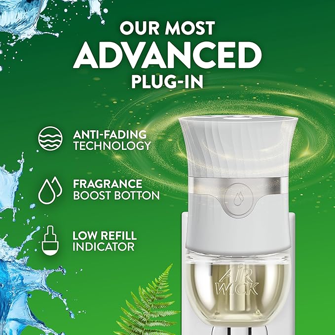Air Wick plug in Scented Oil 2 Refills, Fresh Waters, Essential Oils, Air - Image 9