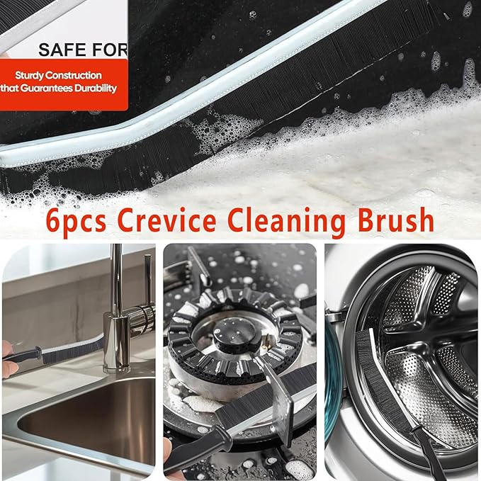 12Pcs Crevice Cleaning Brush Set, Hard Bristle Cleaning Supplies - Image 9