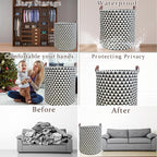 Waterproof Laundry Hamper Collapsible Laundry Basket Leather Handle Laundry Bag - Image 3