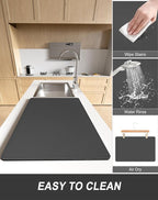 Rnivvi Dish Drying Mat for Kitchen Counter, 12 x 19" Super Absorbent Drainer - Image 6