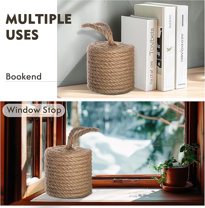 Rustic Jute Rope Door Stopper - Image 5