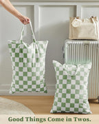 Checkered 2 Pcs Large Travel Laundry Bags - Image 3