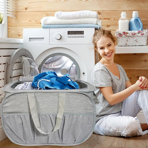 2 Pack Collapsible Laundry Baskets - Image 2